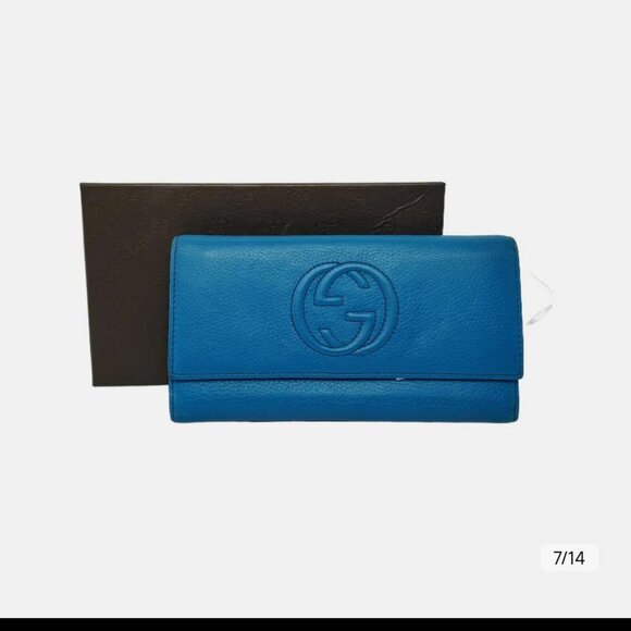Gucci Interlocking G Logo Leather Continental Wallet - Picture 1 of 16